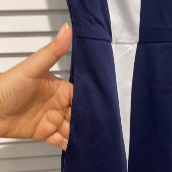 NY&Co front stripe dress white navy women M NWT - Picture 5 of 13